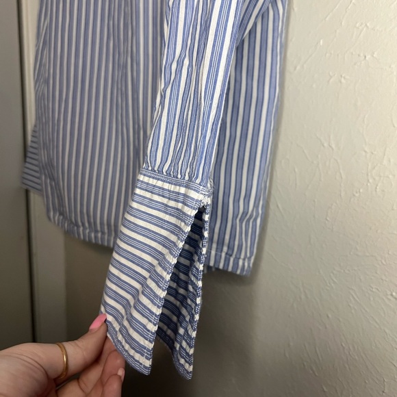 Maeve by Anthropology Blue Striped Button-Up Shirt - Picture 10 of 15